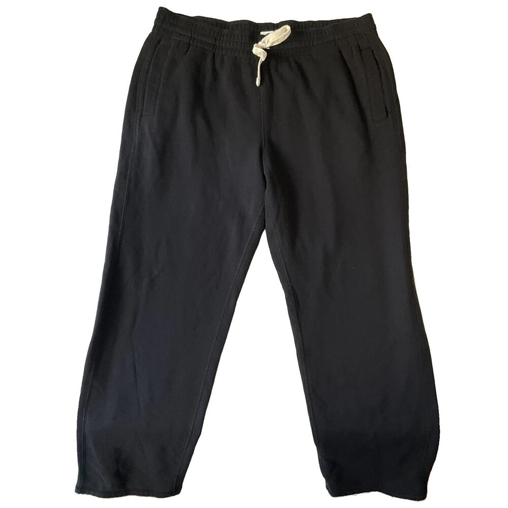 Old Navy Men Activewear Pants L Black Sweatpants Fleece 29" Inseam Pockets 34”